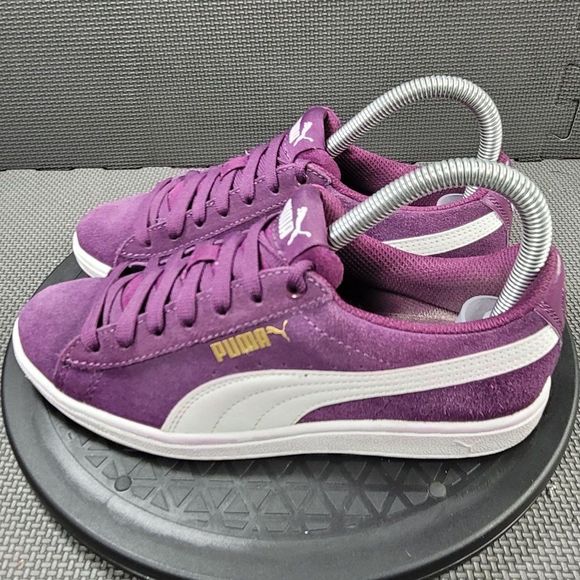 Womens Sz 6 Purple Puma Vikky Soft Foam Suede Sneakers - Picture 4 of 9